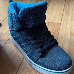 Heelys Black and Teal Sparkle High-Top Skate Shoe